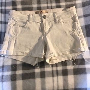 White Hollister Midi Shorts